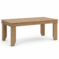 Tavolo da pranzo rettangolare 180x90x75 cm in legno di quercia