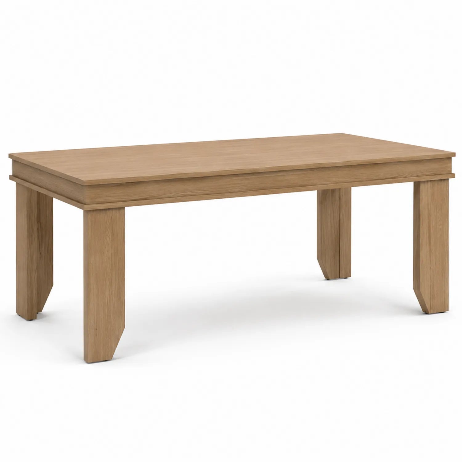 Tavolo da pranzo rettangolare 180x90x75 cm in legno di quercia