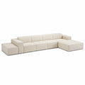 Divano modulare in tessuto beige