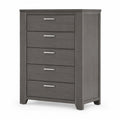 Cassettiera alta in legno con maniglie in metallo 120x80x40cm