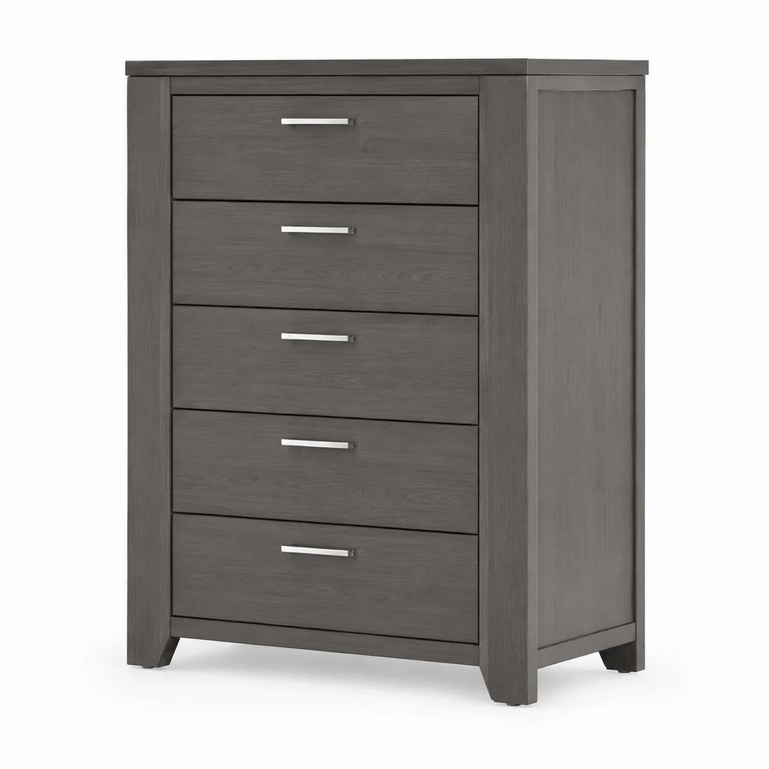 Cassettiera alta in legno con maniglie in metallo 120x80x40cm