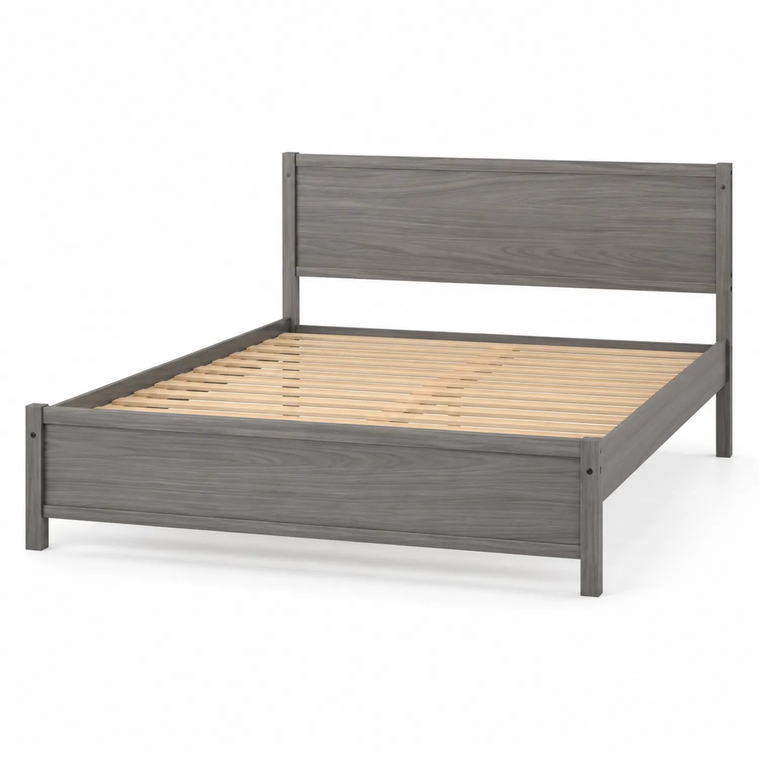 Letto matrimoniale in legno grigio 200x160 cm