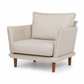 Poltrona in tessuto con gambe in legno 85cm x 80cm x 90cm