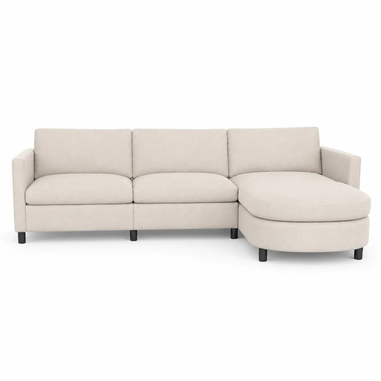 Divano angolare in tessuto con chaise longue 300x160x85 cm