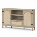Credenza in legno e rattan con cassetto