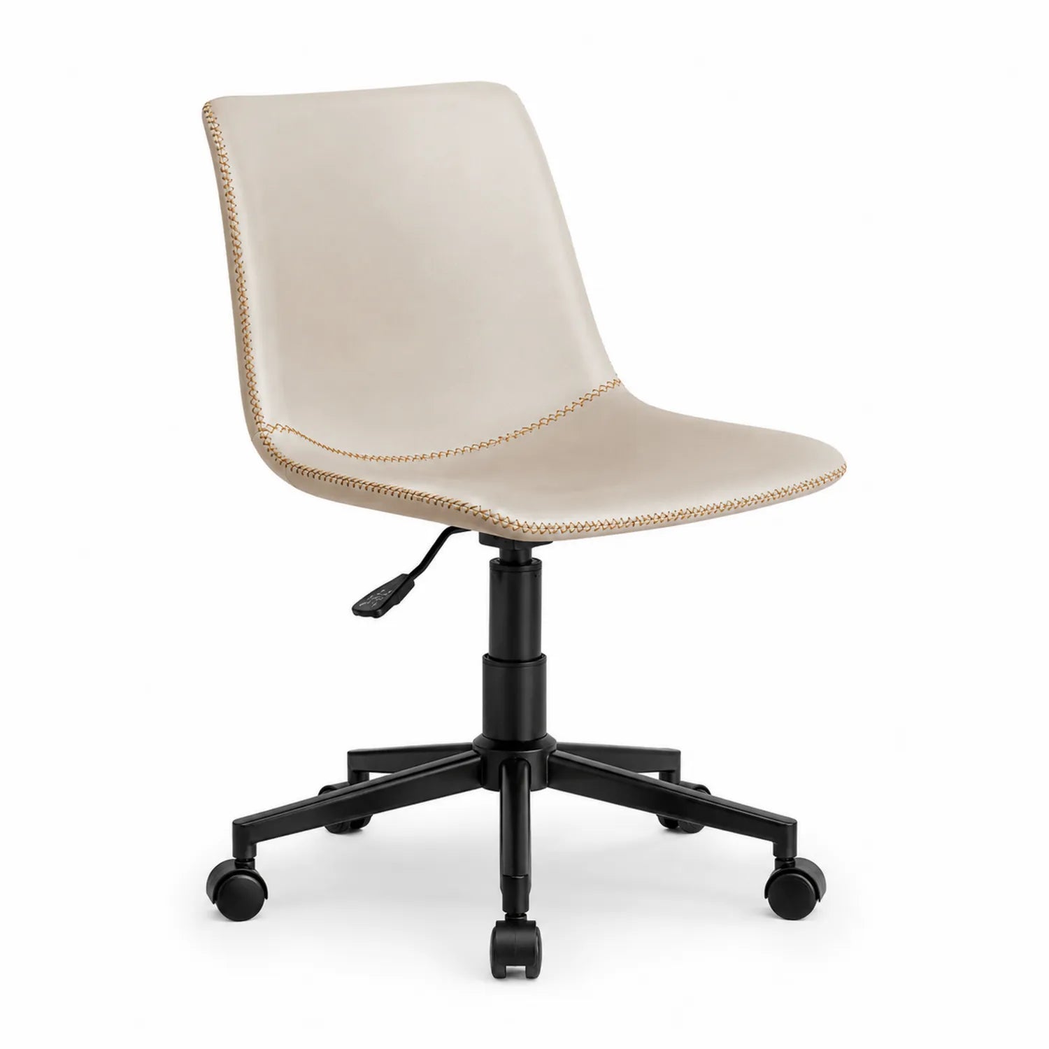 Sedia da ufficio in pelle sintetica regolabile Beige