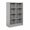 Scaffale libreria 10 scomparti in metallo grigio