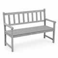 Panca da esterno in legno di Acacia 120 cm Grigio