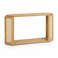 Consolle in legno e rattan 120x30x76 cm