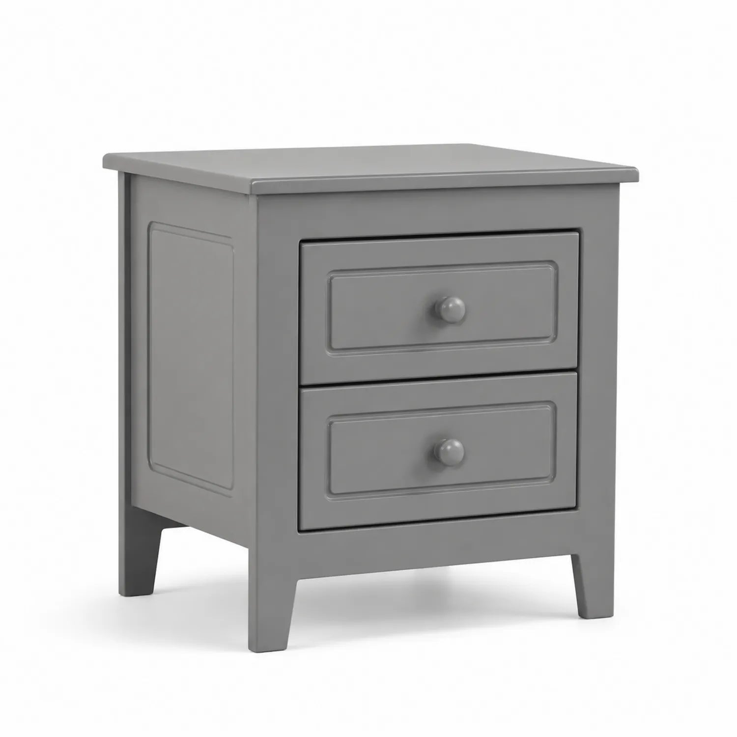 Comodino a 2 cassetti in legno Grigio