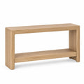 Consolle rettangolare in legno di quercia 120x30x75 cm