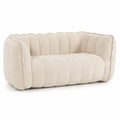 Divano a Due Posti in Tessuto Bouclé Beige