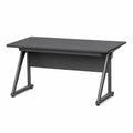 Scrivania rettangolare in legno composito e metallo Nero 120x60x75 cm
