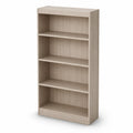 Libreria a 4 Ripiani in Legno MDF Effetto Rovere Chiaro