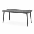Tavolo da Esterno in Alluminio Grigio 180x90 cm