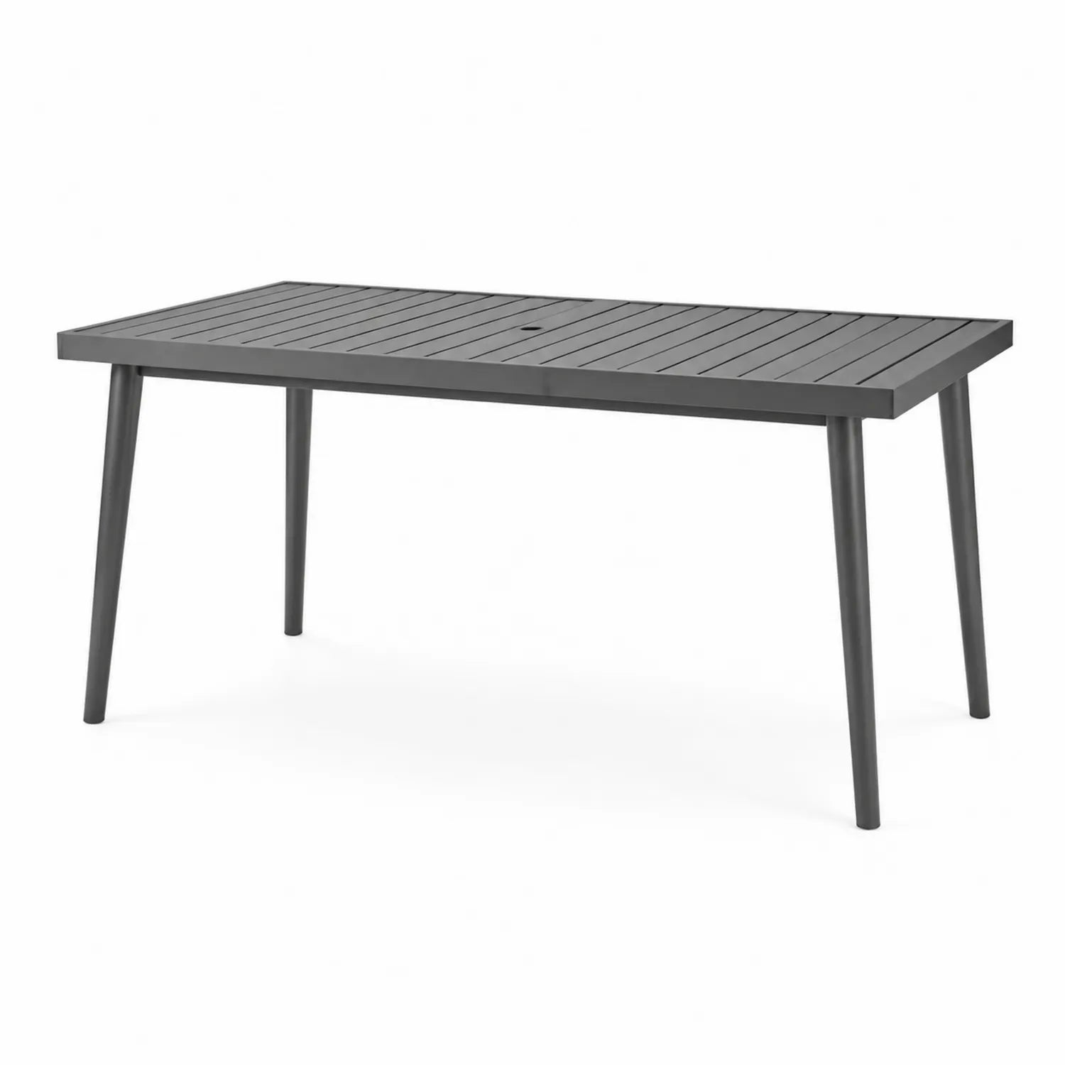 Tavolo da Esterno in Alluminio Grigio 180x90 cm