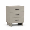 Comodino 3 cassetti in legno ingegnerizzato grigio