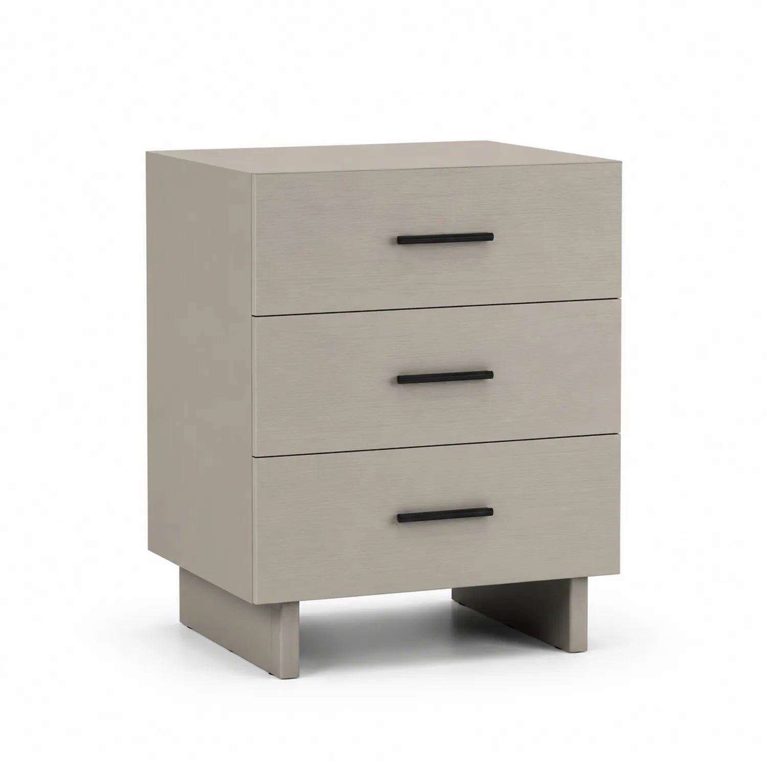 Comodino 3 cassetti in legno ingegnerizzato grigio