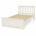 Letto Singolo in Legno di Pino Massello 200x90 cm Bianco