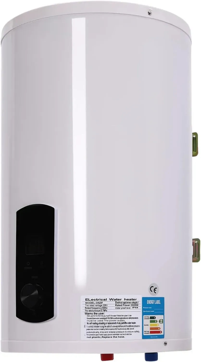 Scaldabagno elettrico istantaneo 2000W con serbatoio 35L e display LED per cucina e bagno