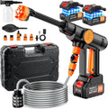 Idropulitrice Portatile Senza Fili con Batteria 3.0Ah e Ugello Multifunzionale, Ideale per Giardino, Auto e Pulizie Outdoor