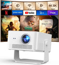 Proiettore Portatile 4K 8K con Android 14, 800 ANSI Lumen, WiFi 6 e Bluetooth 5.4