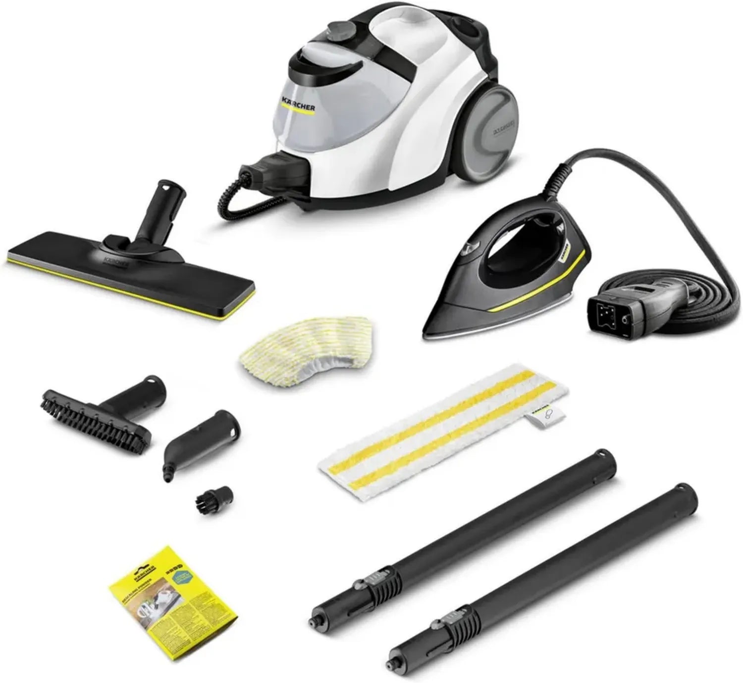 Kärcher Pulitore a Vapore SC 5 EasyFix con Ferro da Stiro, Pressione 4,2 Bar, Riscaldamento Rapido 3 Min, Copertura 150 m², Serbatoi da 0,5 l e 1,5 l