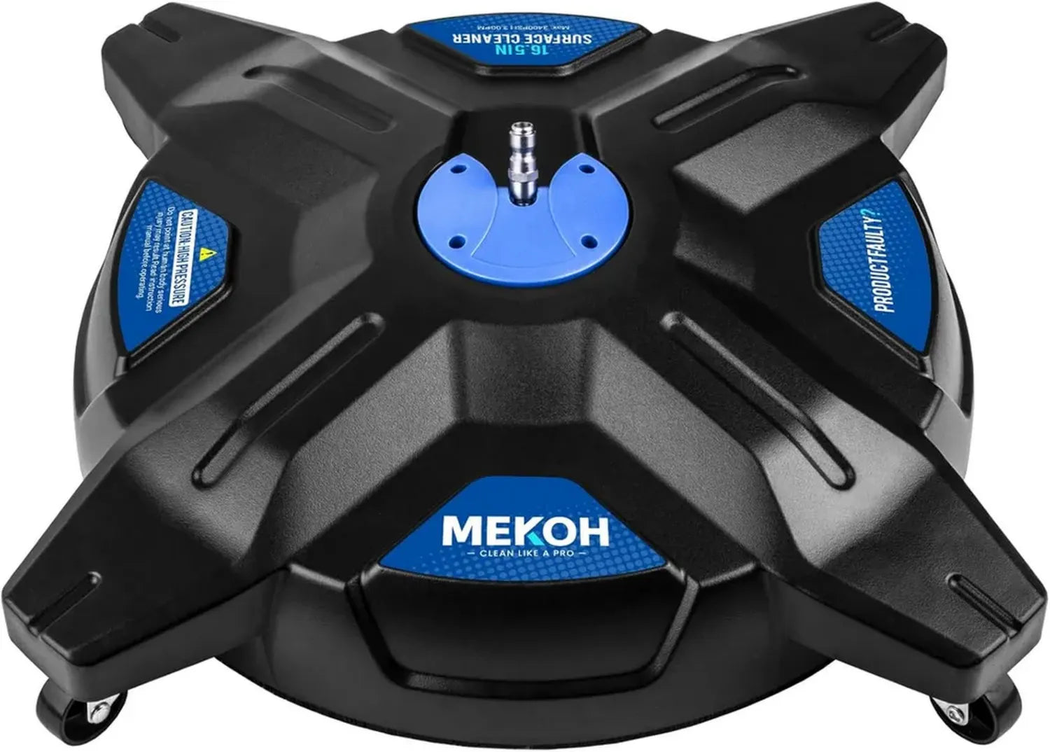 MEKOH Idropulitrice 42 cm, Leggera con 4 Ruote, Attacco Rapido 3600 PSI