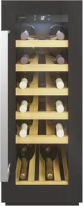 Cantinetta Vino Incasso Candy DiVino, 20 Bottiglie, Anti-UV, Filtro Carboni, 6 Ripiani in Legno, LED, Classe F, Nera