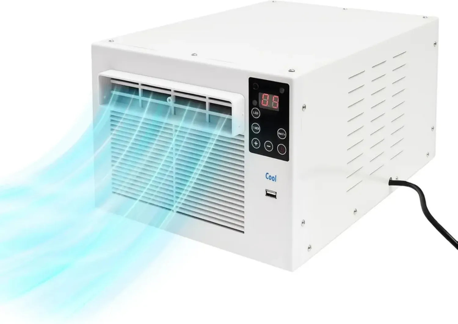 Climatizzatore portatile silenzioso 280W con telecomando e timer, funzione deumidificazione, efficiente per camera da letto