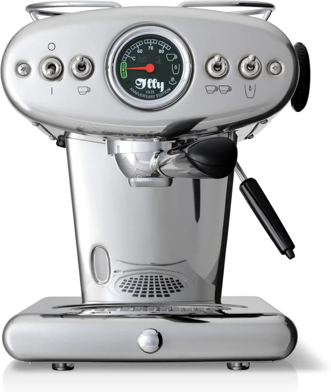 illy X1 Macchina da Caffè Anniversario in Acciaio Inox per Macinato e Cialde E.S.E.