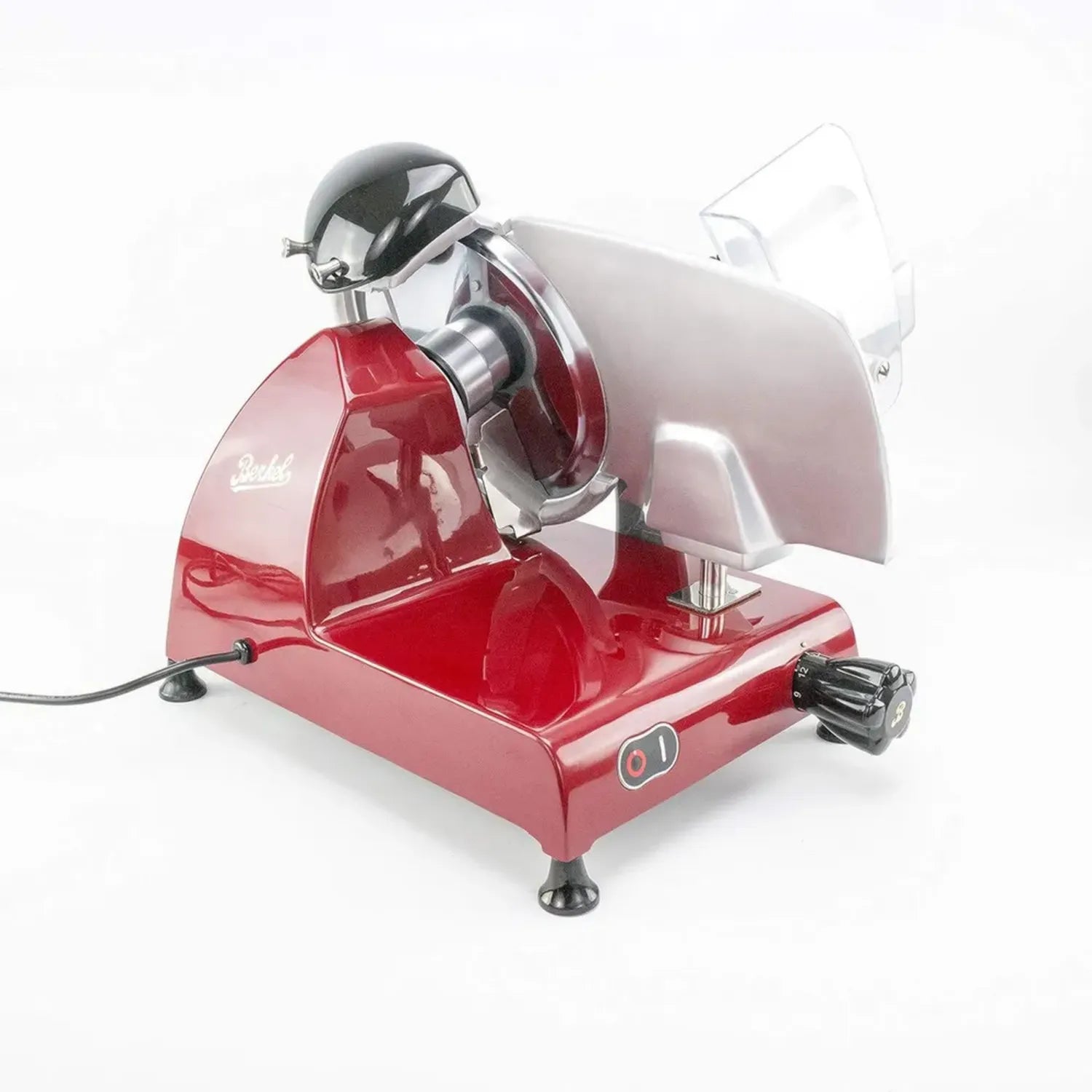 Affettatrice Professionale Berkel Red Line 250 Rossa con Smerigliatrice Integrata e Tagliere in Legno 30x18 cm