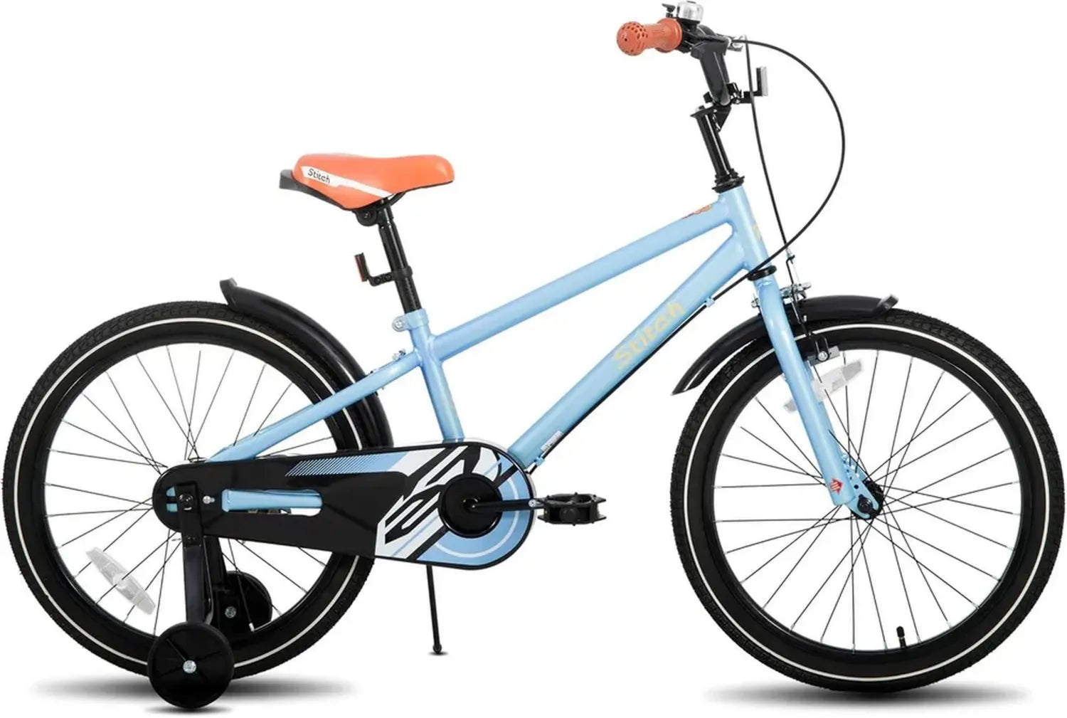 Bicicletta per Bambini 18 Pollici STITCH Vintage con Stabilizzatori, Blu