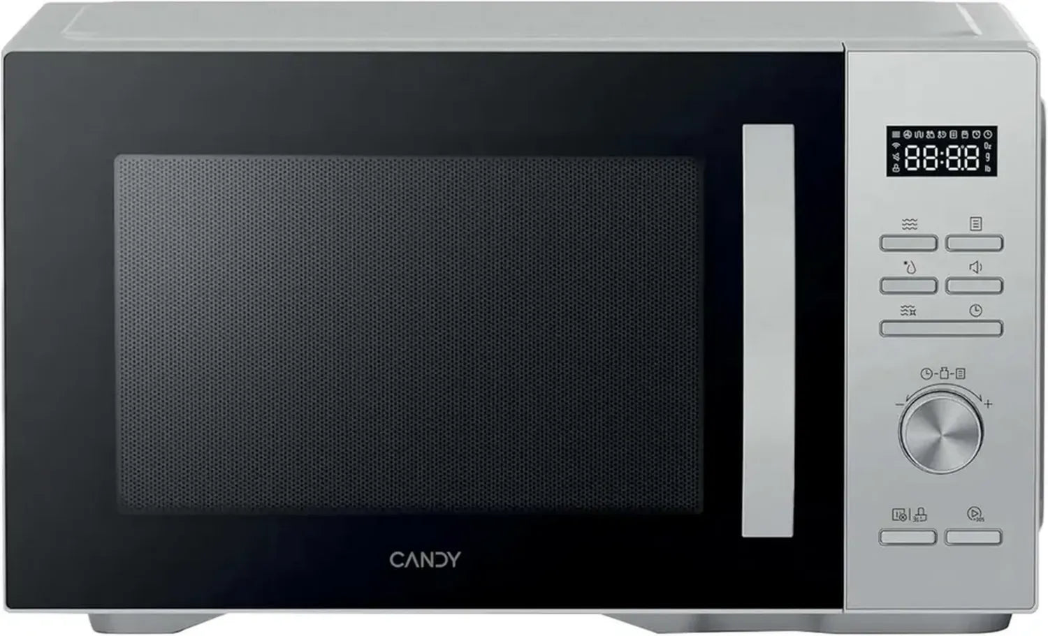 Candy Microonde 31L con Grill, 900W, 8 Programmi Automatici, Blocco Bambini, Acciaio Inox