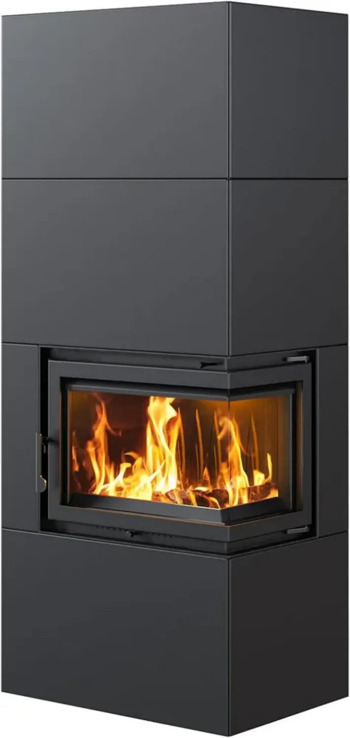 Kratki Stufa Completa Simple Box, 8 kW, Legna, per 140 m², Apertura a Destra
