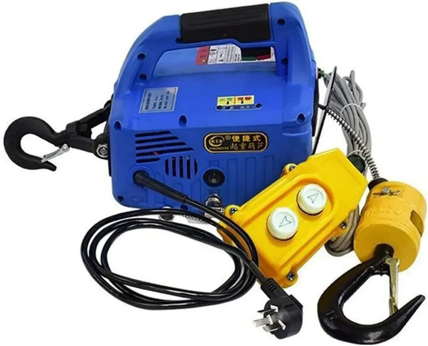 Paranco Elettrico a Catena 500 kg con Telecomando, Argano Portatile 7,6 m