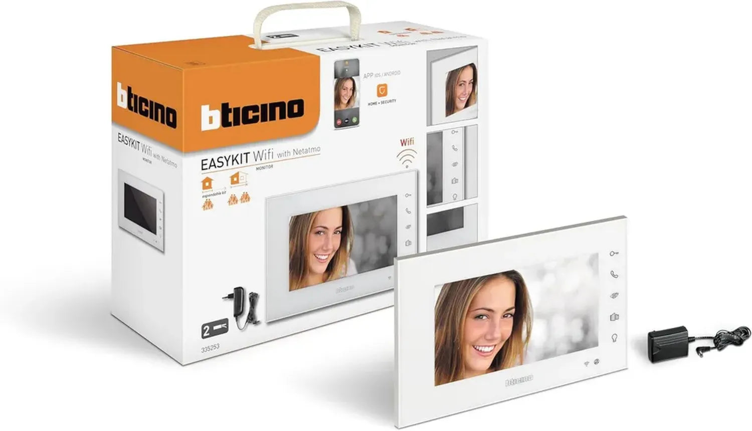 BTICINO Monitor Videocitofono Smart WiFi 7", Vivavoce e Controllo App