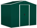 Outsunny Casetta da Giardino in Acciaio con Doppie Porte, 3.6m², Verde