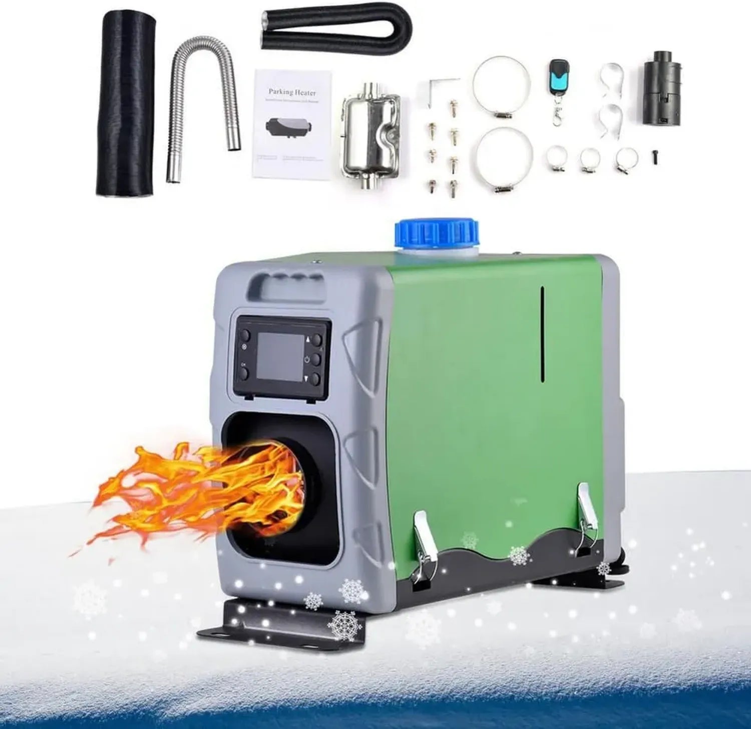 Riscaldatore Diesel 8KW per Camion, 12V, Display LCD, Telecomando, Riscaldamento Veloce