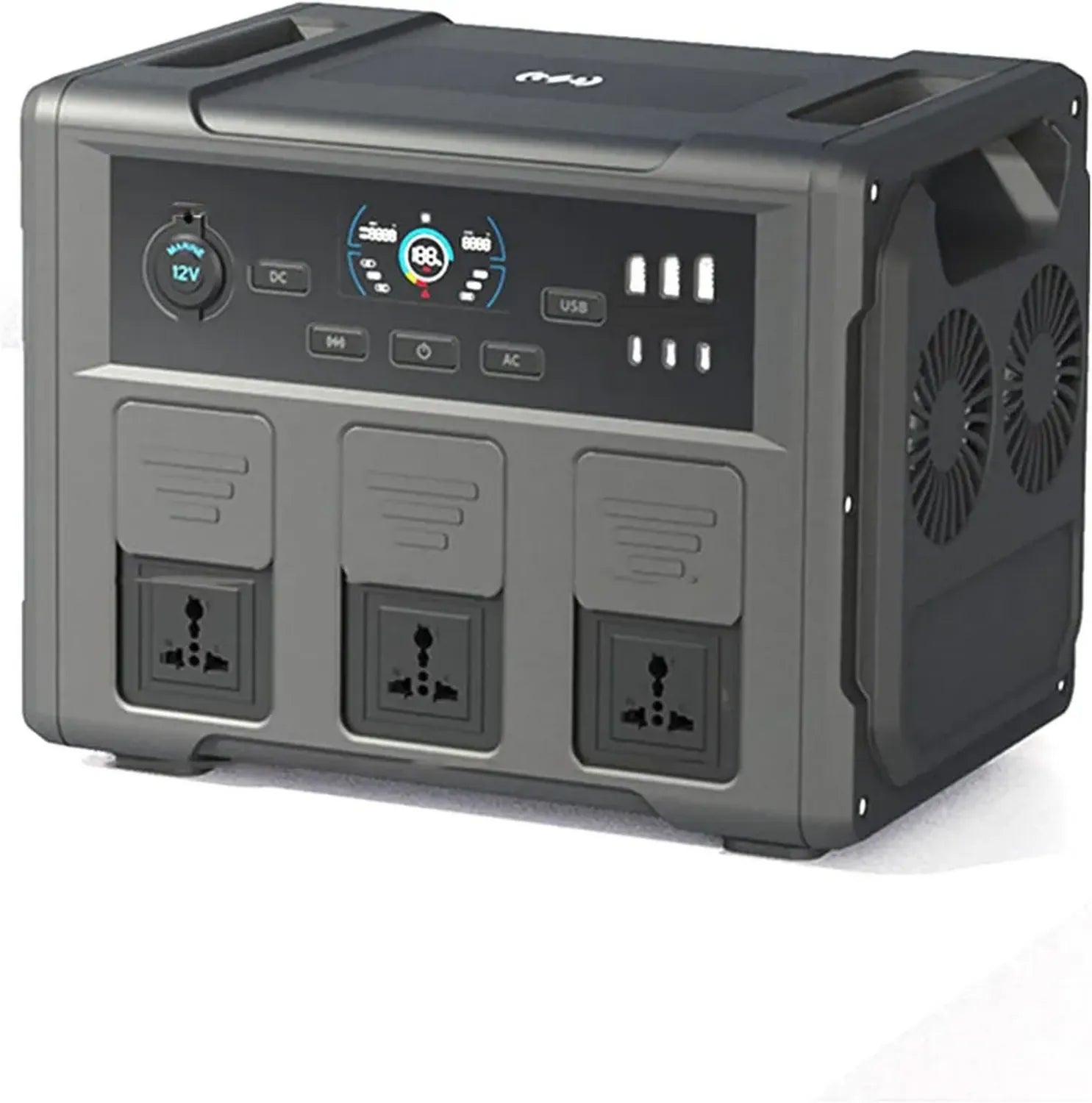 Generatore Solare Portatile 1200W con Modulo Batteria Espandibile, 3 Prese CA, per Casa e Campeggio
