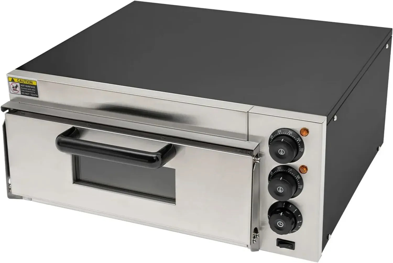 Forno elettrico per pizza 2000 W, capacità 20 l, doppio controllo temperatura, timer 30 min, ideale per casa e ristoranti