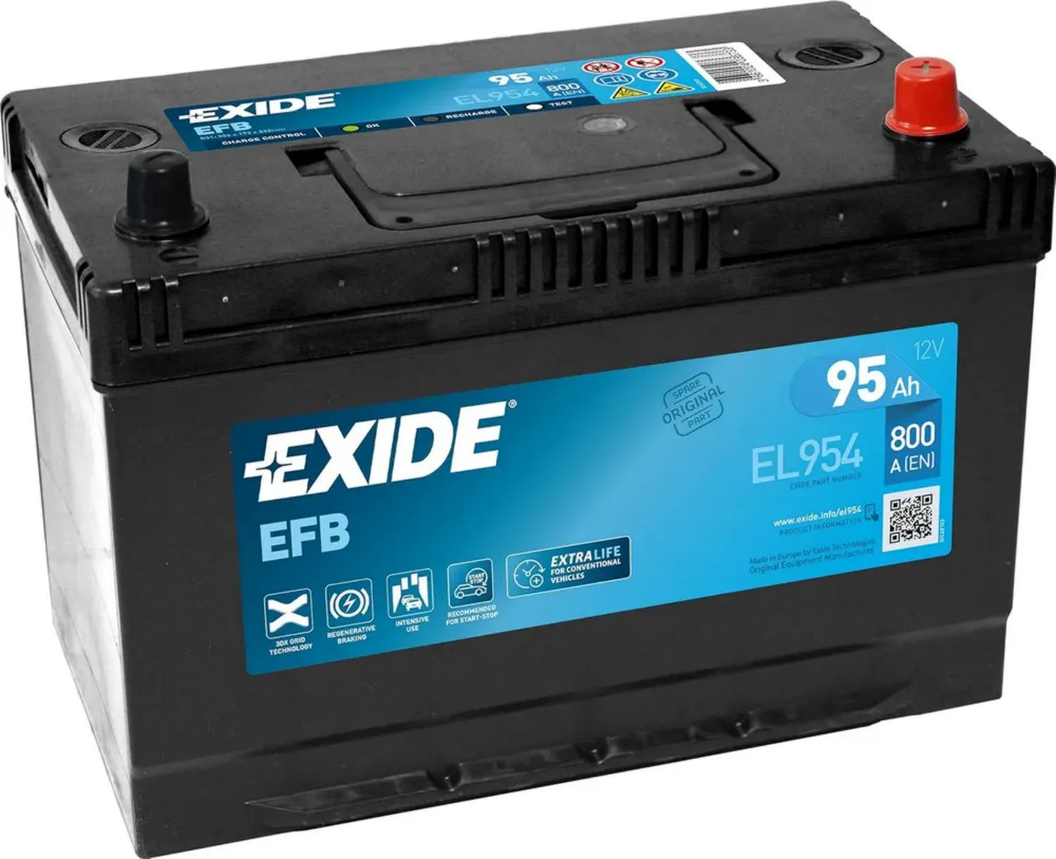 Batteria Auto Exide EFB EL954 95Ah 800A