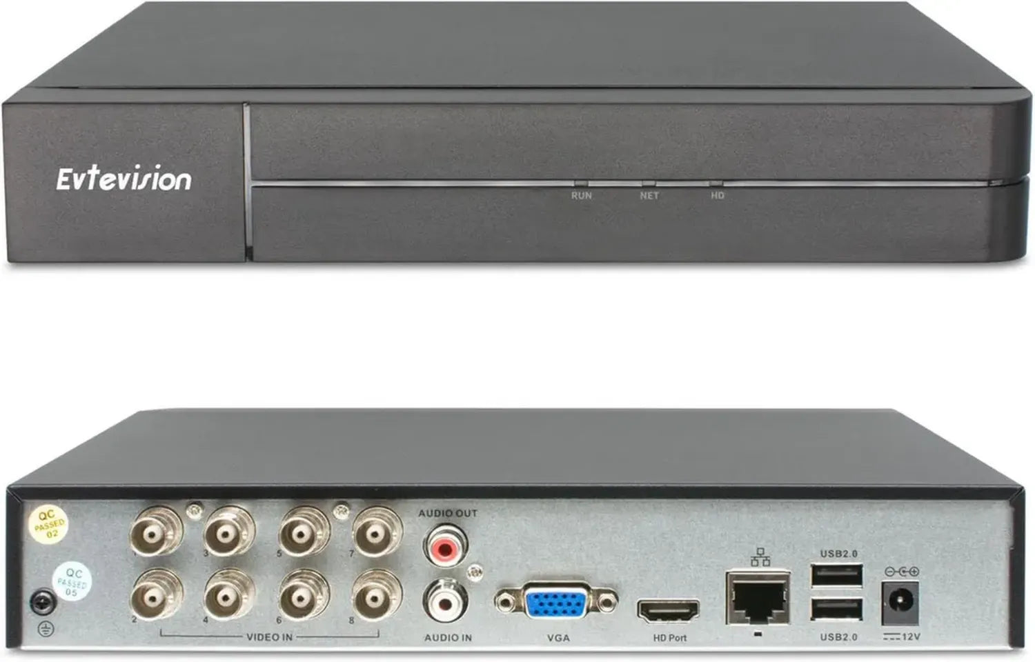 DVR 8 Canali 4K Lite per Sistemi di Sorveglianza, Compatibile IP e Analogico, Rilevamento Intelligente e Notifiche Email
