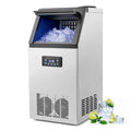 Macchina per Ghiaccio Professionale 59kg/24h con Schermo LCD, Acciaio Inossidabile, Autopulente, per Uso Domestico e Commerciale