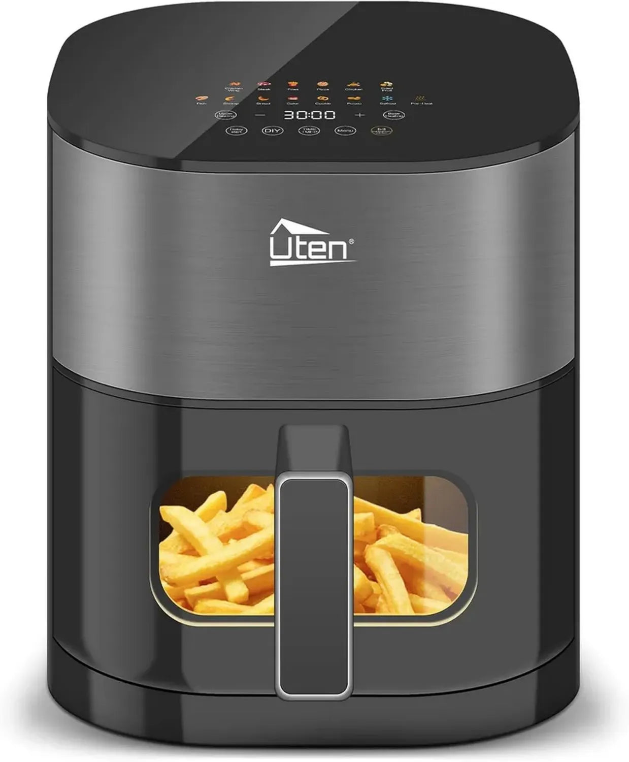 Friggitrice ad Aria Uten 5,5L con Finestra, Display a Colori e 14 Programmi