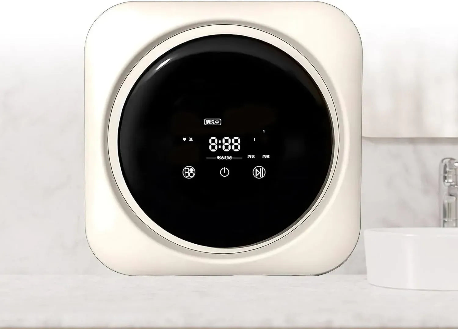 Mini Lavatrice Elettrica 3.5 L con Asciugatura Automatica, Ideale per Bagno e Cucina