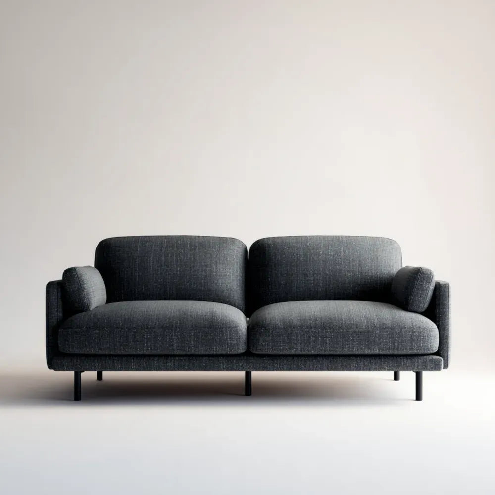 Modern Design Sofa Fabric Upholstery 180x90x85 cm - Dark Gray