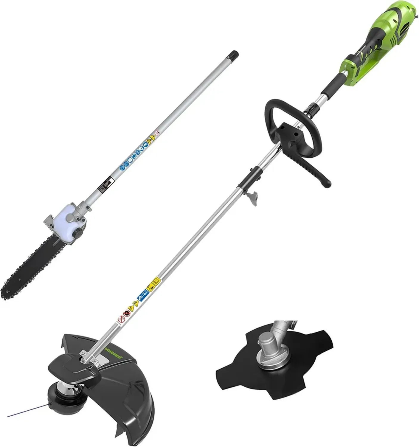 Tagliabordi e Decespugliatore Elettrico Greenworks 230V 1200W 40cm, Accessorio Potatore