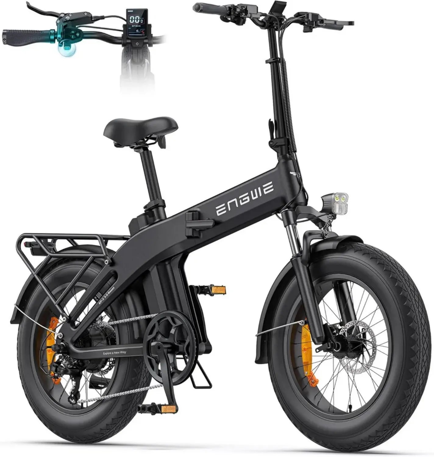 Bicicletta Elettrica Pieghevole ENGWE EP-2 3.0, Batteria 48V 13,5Ah, Autonomia 120km, Freni Idraulici e App