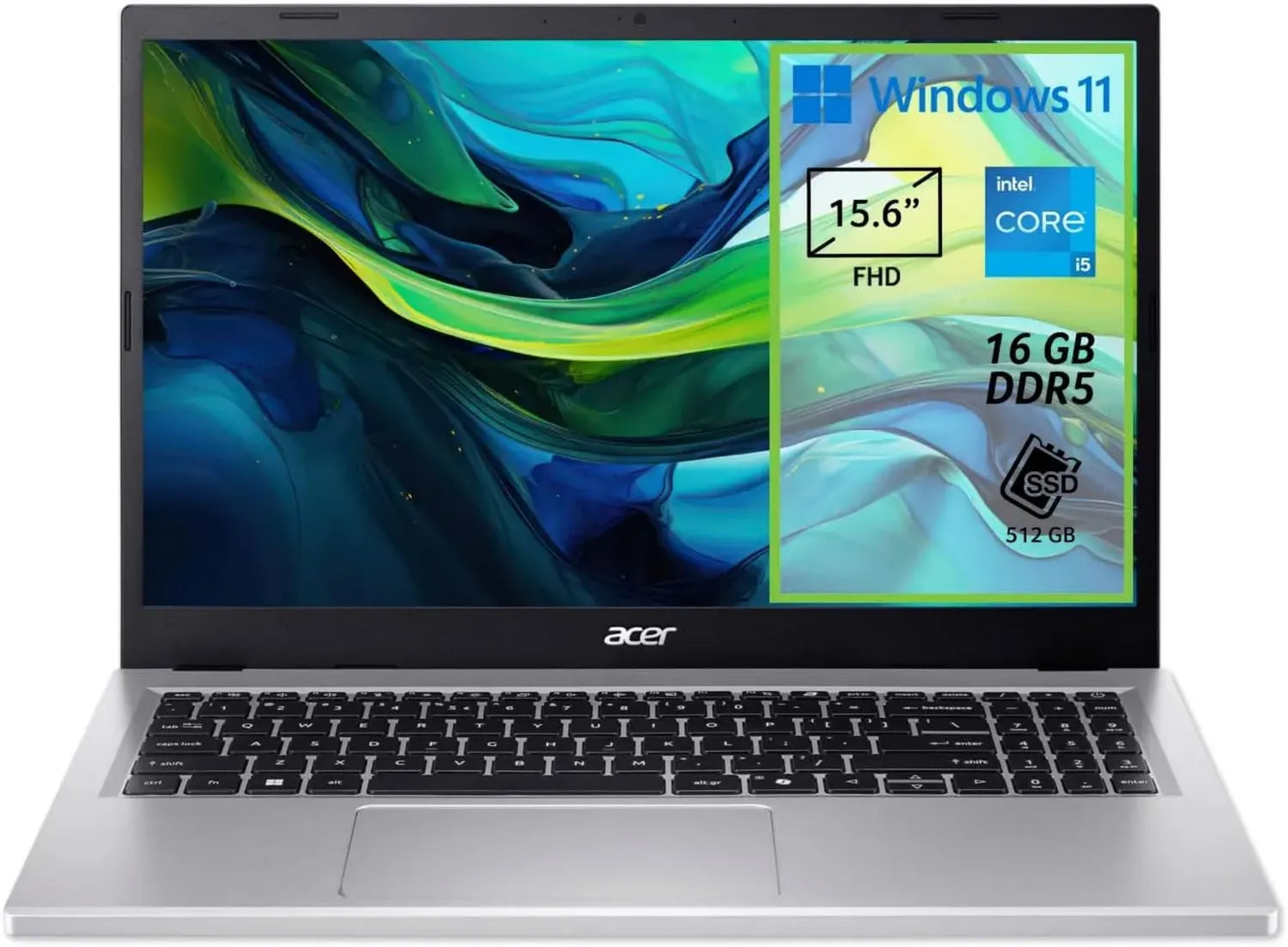 Acer Aspire Go 15 AG15-71P: Notebook Intel Core i5, 16GB RAM, 512GB SSD, Display FHD 15.6"